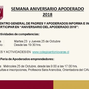 ANIVERSARIO APODERADOS 2018